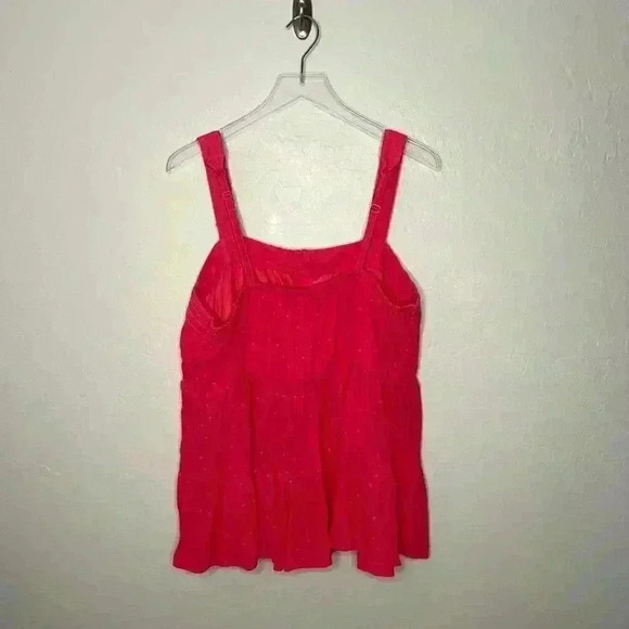 Torrid Swiss Dot Tiered Chiffon Tank Top Blouse 1 1X 14/16 - Picture 8 of 8
